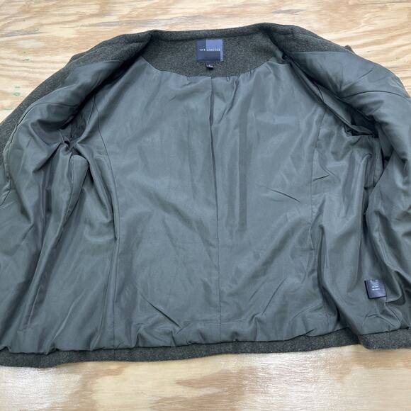 The Limited Wool Blend Cropped Moto Blazer Jacket Large Classic Forest Fairy - Picture 9 of 15